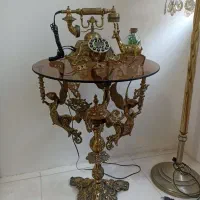 میزو تلفن اصل برنز و آباژور.مجسمه گوزن|میز تلفن|تهران, شهرک شریعتی|دیوار