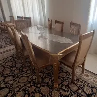 مبلمان ۹ نفره چوب گردو اصل|مبلمان خانگی و میز عسلی|تهران, شهرک تختی|دیوار