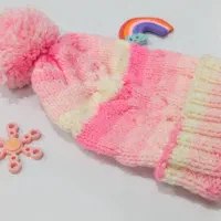 کلاه بافت صورتی|کفش و لباس بچه|قم, گلزار|دیوار