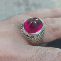 انگشتر یاقوت الماس تراش عبدالرزاقی اصل