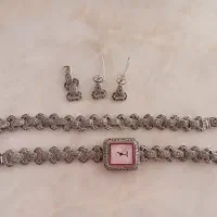 ساعت و دستبند نقره