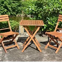 میز صندلی چوبی کافه ای