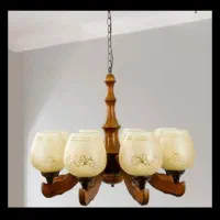 لوستر چوبی|لوستر و چراغ آویز|آشخانه, |دیوار