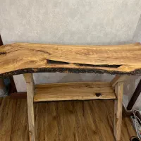 کنسول روستیک و میز تمام چوب