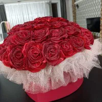 گل روبانی 90 شاخه شاین دار قلبی|گل مصنوعی|کرمانشاه, |دیوار