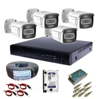 ست کامل ۴ دوربین دید در شب رنگی پلاک خوان