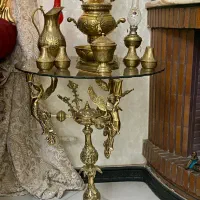 سرویس سماورزغالی برنجی کامل همراه بامیز برنجی