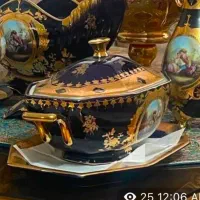 ظروف سرمه ای طلاکوب|ظروف سرو و پذیرایی|اهواز, امانیه|دیوار