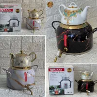کتری قوری ماربل طرح سنگ چُدن اسلیل 6الی8 لیتری چای