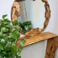 ساخت انواع آینه میز تلوزیون کتابخانه.لوستر .روستیک|آینه|شیروان (خراسان), |دیوار