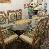 ست کامل مبل استیل مجلسی و میز ناهارخوری ۸ نفره|میز و صندلی غذاخوری|تهران, سید خندان (جلفا)|دیوار