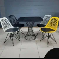 میزو صندلی ناهار خوری ۴ نفره کارولین پایه فلز نو