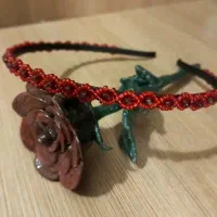 تل مجلسی کریستال قرمز و زرشکی