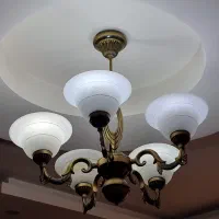 لوستر برنجی دو عدد|لوستر و چراغ آویز|بابل, |دیوار