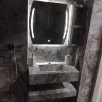 روشویی سرامیکی مدرن مدل دیواری طرح ماربل|لوازم سرویس بهداشتی|همدان, |دیوار