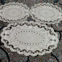 رومیزی سه تیکه ساتن نگین کاری شده