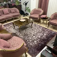 مبل ۷ نفره با ست غذا خوری با میز ۸ نفره و میز وسط