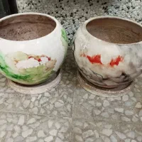 دو عدد گلدان  وزیر گلدان