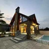 اجاره کلبه چوبی سنگی استخر روباز ۲ کیلومتری رامسر