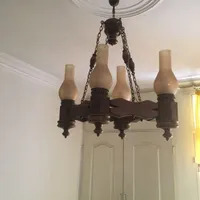 لوستر شرکتی چوبی چهار شاخه نو