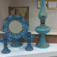 فروش آینه و شمدان سفالی و چراغ شاه عباسی