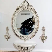 آینه و شمعدان دیواری