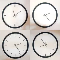 ساعت بزرگ مشکی سفید دیواری