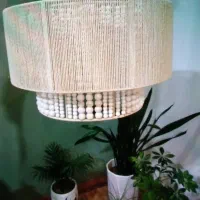 لوستر ، آباژور ایستاده و رومیزی مکرومه