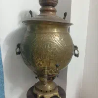 سماور گازی برنجی هئیتی سالم تمیز وقابل استفاده