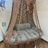 صندلی ریلکسی تابی دو نفره مکرومه