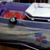 گهواره همراه با کریر رنگ طوسی