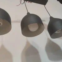 لوستر فلزی مات سه شاخه