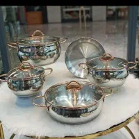 سرویس قابلمه 9پارچه برند کرکماز دسته طلا اصل