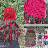 کلاه پینترستی گل آویز