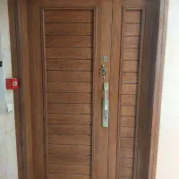 درب چوبی چوب بلوط با چهارچوب و یراق آلات