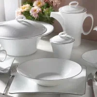 سرویس چینی ۱۲ نفره چینی زرین مدل وینچی سمن