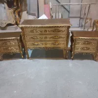 میزارایش بادو پایتختی چوبی منبت کاری