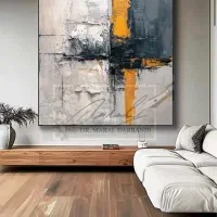 تابلو نقاشی آبستره مدرن، کار دست، رنگ روغن