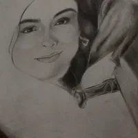 نقاشی طراحی سیاه قلم|تابلو، نقاشی، عکس|قم, زاویه|دیوار
