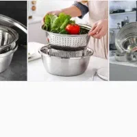 سرویس آبکش و لگن یونیک استیل ضخیم|ظروف پختوپز|اهر, |دیوار