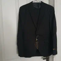 دو دست کت شلوار نو مشکی و سرمیه ای