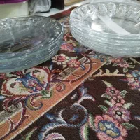 ۶برنج و۶خورشت خوری و۱۲عدد شیرینی خوری بلور اصفهان|ظروف سرو و پذیرایی|کرمانشاه, |دیوار