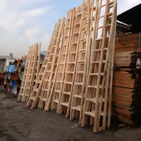 10 و 12 و 14 پله  گودبرداری ستون نردبان  چوبی ۵و۶