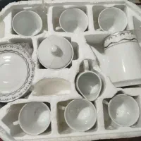 صبحانه خوری چینی وگوشی تلفن