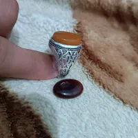 انگشتر عقیق پرتقالی و نگین عقیق یمن