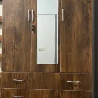 سرویس چوب سه تکه یا سرویس خواب دو نفره با تشک