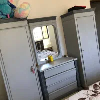 تخت و کمد و دراور همه باهم|تخت و سرویس خواب|مشهد, بهارستان|دیوار