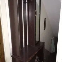 جاکفشی چوب لباسی با آینه کنار