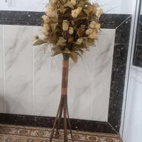 یک عدد گل به همراه پایه چوبی به قیمت باور نکردنی|گل مصنوعی|مبارکه, |دیوار