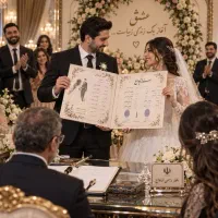 دفتر و سند محضر ازدواج و یادگاری برای عروس و داماد